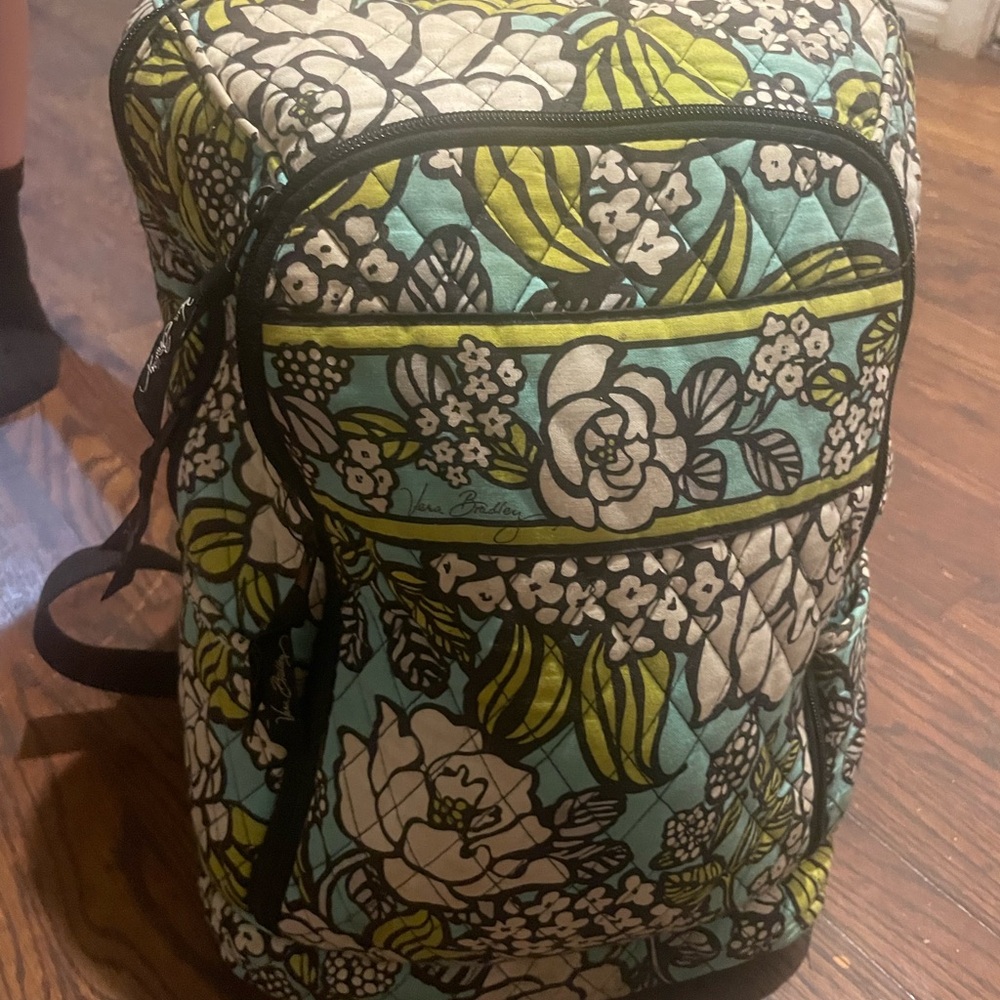 Vera Bradley Floral Backpack in Blue and Green